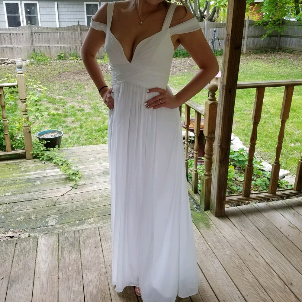 White prom dress